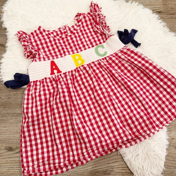Marie Nicole Other - Marie Nicole ABC Smocked Gingham Top Boutique 9 10